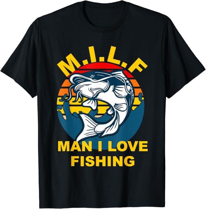 Funny Fishing Shirts, Man I Love Fishing T-Shirt Cotton Fashion Casual Classic Hoodie, Sweatshirt | GrindPrints.com