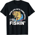 Funny Fishing Shirts, When Life Gets Complicated I Go Fishin - Funny Fishing T-Shirt Cotton Fashion Hoodie, Sweatshirt