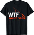 Funny Fishing Shirts, Where's The Fish T-Shirt Cotton Fashion Hoodie, Sweatshirt | GrindPrints.com