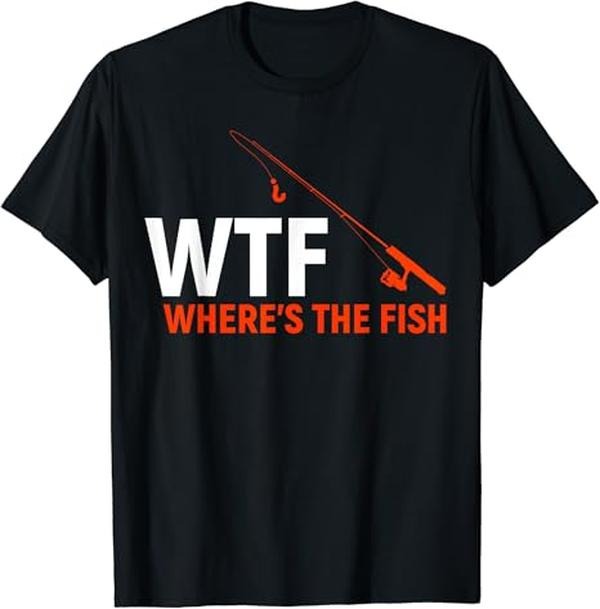 Funny Fishing Shirts, Where's The Fish T-Shirt Cotton Fashion Hoodie, Sweatshirt | GrindPrints.com