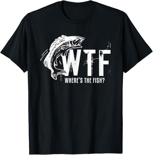 Funny Fishing Shirts, Wheres The Fish Mens Funny Fishing T-Shirt Cotton Fashion Hoodie, Sweatshirt | GrindPrints.com