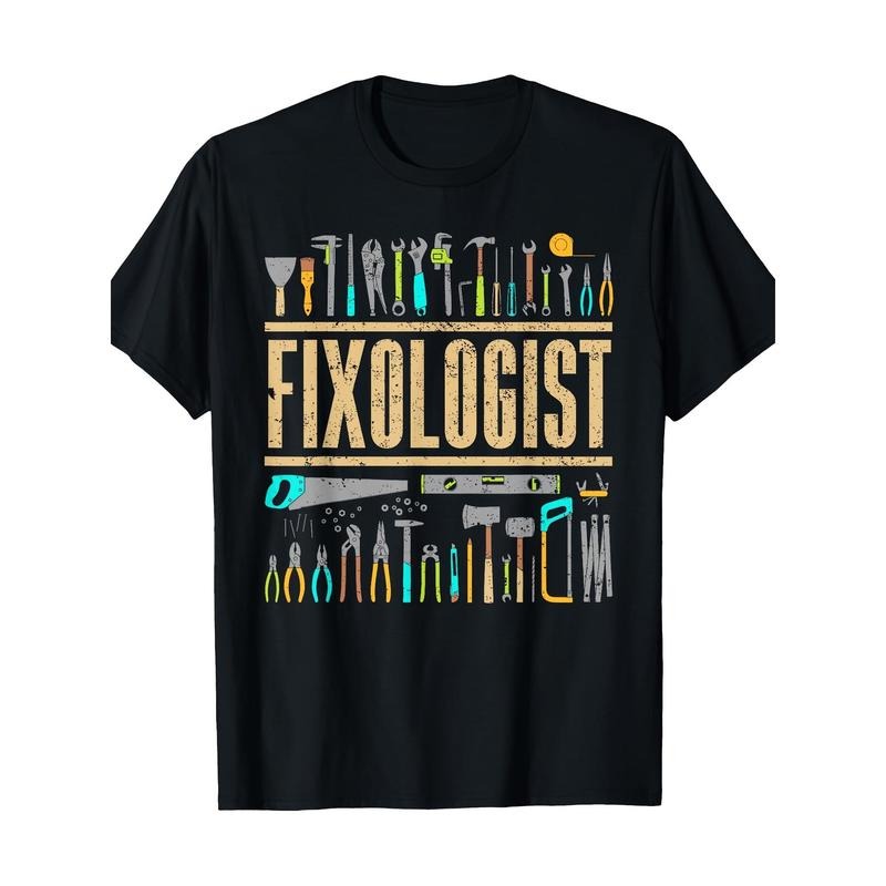 Funny Fixologist Gift Cool Handyman Carpenter Men Women DIY T-Shirt - 220g made in usa Hoodie, Sweatshirt | GrindPrints.com
