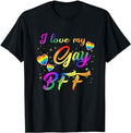 Funny Friend Shirts Gay Best Friend I Love My Gay BFF Proud Best Friend Heart LGBT Pride Month Top Casual Classic Cotton T-Shirts, Hoodie, Sweatshirt