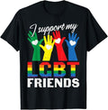 Funny Friend Shirts, Gift For Gay Best Friend, I Support My LGBT Friends Matching Best Friends Pride Gay T-Shirt Top...