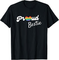 Funny Friend Shirts, Gift For Gay Best Friend, Proud Bestie Pride Shirt Best Friend Ally Gay Pride T-Shirt Menswear Top...