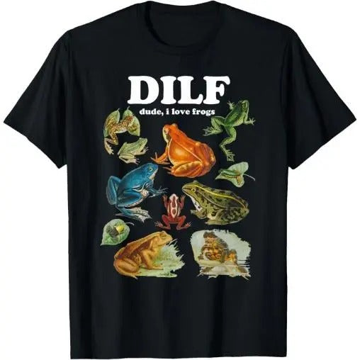 Funny Frog Pun Dude I Love Frog DILF Cottagecore Aesthetic T-Shirt Made in USA Hoodie, Sweatshirt | GrindPrints.com