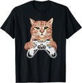 Funny Gamer Shirts, Special Gifts For Gamers, Cat Lover Girls Boys Funny Gamer T-Shirt Menswear Top Casual Hoodie, Sweatshirt