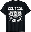 Funny Gamer Shirts, Special Gifts For Gamers, Control Freak Funny Gaming Video Games T-Shirt Menswear Top Casual Classic...