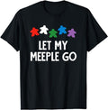 Funny Gamer Shirts, Special Gifts For Gamers, Funny Board Game Let My Meeple Go T-Shirt Menswear Top Casual Classic...