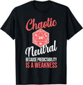 Funny Gamer Shirts, Special Gifts For Gamers, Funny Chaotic Neutral Alignment D20 Tabletop RPG Gamers T-Shirt Menswear...
