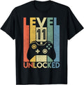 Funny Gamer Shirts, Special Gifts For Gamers, Level 11 Unlocked Shirt Funny Video Gamer 11th Birthday Gift T-Shirt...