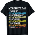 Funny Gamer Shirts, Special Gifts For Gamers, My Perfect Day Video Games Funny Gamer Men's Boys Gaming T-Shirt Menswear...