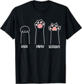 Funny Gamer Shirts Gamers Rock Paper Scissors Hand Game Cute Paw Funny Cat Menswear Casual Classic T-Shirts, Hoodie, Sweatshirt
