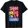 Funny Gamer Shirts, Special Gifts For Gamers, Shhh I'm Gaming Funny Video Games Graphic T-Shirt Menswear Top Casual...