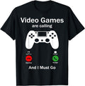 Funny Gamer Shirts, Special Gifts For Gamers, Video Games Are Calling And I Must Go Funny Console Gamer T-Shirt Menswear...