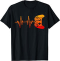 Funny Gamer Shirts, Special Gifts For Gamers, Vintage Retro Gamer Heartbeat Funny Video Game Gaming T-Shirt Menswear Top...