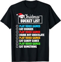 Funny Gamer Shirts, Special Gifts For Gamers, Xmas Bucket List Video Games Funny Gamer Boys Christmas T-Shirt Menswear...