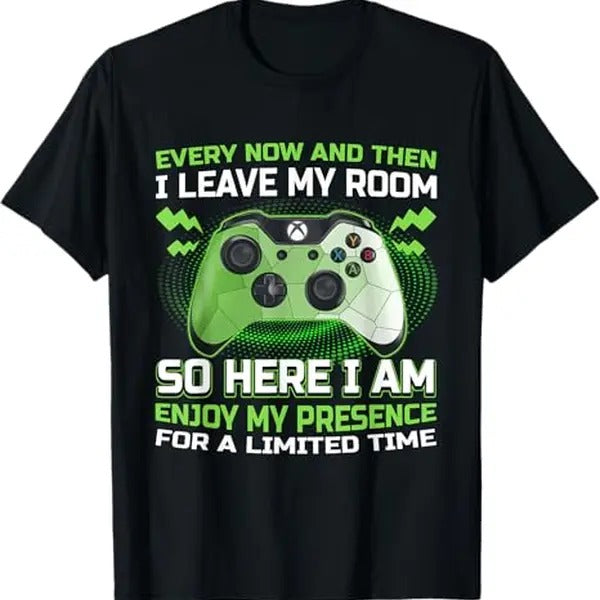 Funny Gaming Every Now Then I Leave My Room Gamer Casual Basic Smooth T-Shirts, Hoodie, Sweatshirt
