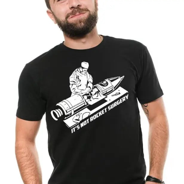 Funny Geek T-shirt Rocket Surgery Funny Mens shirt birthday gift T-shirt Hoodie, Sweatshirt | GrindPrints.com