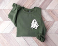 Funny Ghost Sweatshirt, Halloween Funny Tshirt, Halloween Middle Finger Tshirt, Gift For Halloween, Halloween Pocket size...