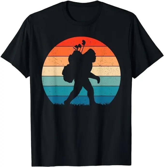 Funny Golf T-Shirt, Gift For Golfer, Funny Bigfoot Golf Vintage Retro Sasquatch Playing Golf T-Shirt Menswear Top...