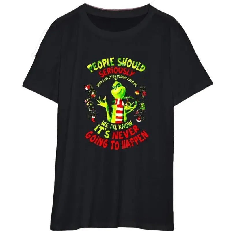 Funny Gr!nch Christmas T-Shirt, People Should Seriously Stop ExpectingNormal From Me Tee,Funny T-shirt,Cute T-shirt, Gift...