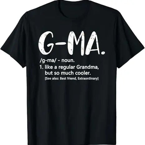 Funny Grandma Shirt, Gift For Grandmother, Cute Grandma G-Ma T-Shirt Casual Cotton Top Hoodie, Sweatshirt | GrindPrints.com