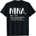 Funny Grandma Shirt, Gift For Grandmother, Cute Grandma Nina T-Shirt Casual Cotton Top Hoodie, Sweatshirt | GrindPrints.com