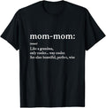 Funny Grandma Shirt, Gift For Grandmother, Definition Grandma Mom-Mom Mothers Day T-Shirt Casual Cotton Top Hoodie,...