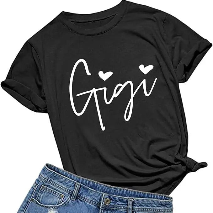 Funny Grandma Shirt Grandmother Gigi Heart Shirts Grandma Cute Funny Casual Cotton Top T-Shirts, Hoodie, Sweatshirt