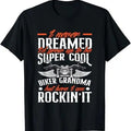 Funny Grandma Shirt, Gift For Grandmother, Motorcycle Grandma Biker Grandmother Funny Motorcycle T-Shirt Casual Cotton...