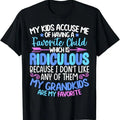 Funny Grandma Shirt, Gift For Grandmother, My Grandkids Are Favorite Funny Family Grandpa Grandma T-Shirt Casual Cotton...