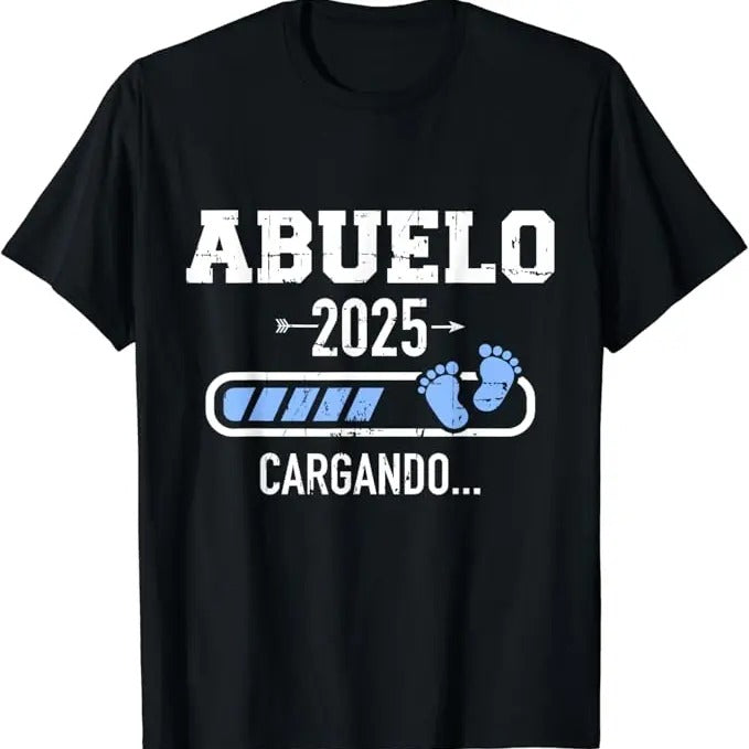Funny Grandpa Shirt, Gift For Grandfather, Abuelo 2025 Cargando T-Shirt Menswear Casual Cotton Top Hoodie, Sweatshirt