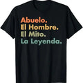 Funny Grandpa Shirt, Gift For Grandfather, Abuelo El Hombre El Mito La Leyenda Viva Mexico T-Shirt Menswear Casual Cotton...