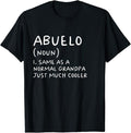 Funny Grandpa Shirt, Gift For Grandfather, Abuelo Grandpa Definition Funny Spanish T-Shirt Menswear Casual Cotton Top...