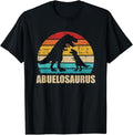 Funny Grandpa Shirt, Gift For Grandfather, Abuelosaurus Vintage Retro Para Abuelo T-Shirt Menswear Casual Cotton Top...