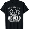 Funny Grandpa Shirt, Gift For Grandfather, Así es como se ve el mejor abuelo del mundo T-Shirt Menswear Casual Cotton Top...