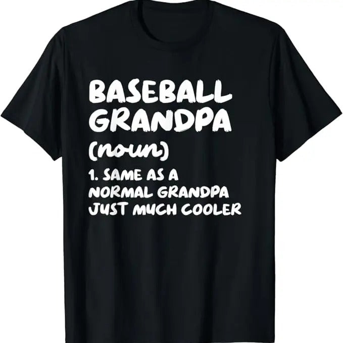 Funny Grandpa Shirt, Gift For Grandfather, Baseball Grandpa Definition Funny T-Shirt Menswear Casual Cotton Top Hoodie,...