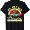 Funny Grandpa Shirt, Gift For Grandfather, El Abuelo Mas Chingon Funny Mexican Flag Cool Grandpa Regalo T-Shirt Menswear...