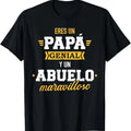 Funny Grandpa Shirt, Gift For Grandfather, Eres un papá genial y un abuelo maravilloso T-Shirt Menswear Casual Cotton Top...