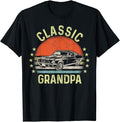 Funny Grandpa Shirt, Gift For Grandfather, Funny Grandpa Classic Car Graphic Vintage Retro T-Shirt Menswear Casual Cotton...