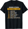 Funny Grandpa Shirt, Gift For Grandfather, Funny Senior Citizen's Texting Code T-Shirt Menswear Casual Cotton Top Hoodie,...
