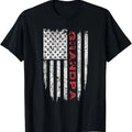 Funny Grandpa Shirt, Gift For Grandfather, Grandpa American Flag T-Shirt Menswear Casual Cotton Top Hoodie, Sweatshirt