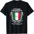 Funny Grandpa Shirt Grandfather Italian Grandpa Like Regular Grandpa Only Cooler Funny Menswear Casual Cotton Top T-Shirts, Hoodie, Sweatshirt