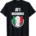 Funny Grandpa Shirt, Gift For Grandfather, Number One Nonno Italian Grandfather Funny Grandpa T-Shirt Menswear Casual...