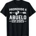 Funny Grandpa Shirt, Gift For Grandfather, Promovido a Abuelo 2025, Spanish Grandpa Promoted to Abuelo T-Shirt Menswear...