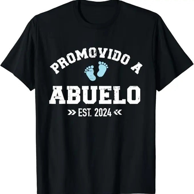 Funny Grandpa Shirt, Gift For Grandfather, Promovido a abuelo 2024 T-Shirt Menswear Casual Cotton Top Hoodie, Sweatshirt