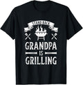 Funny Grandpa Shirt, Gift For Grandfather, Stand Back Grandpa is Grilling BBQ Barbecue T-Shirt Menswear Casual Cotton Top...