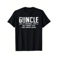 Funny Guncle Men's Black Cotton T-Shirt | Like Normal Uncle, More Fun Graphic Tee, Gun Owner Humor, Casual Wear, Unique...
