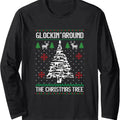 Funny Guns Ugly Christmas Sweaters for Gun Lovers Men Women Long Sleeve T-Shirt Hoodie, Sweatshirt | GrindPrints.com